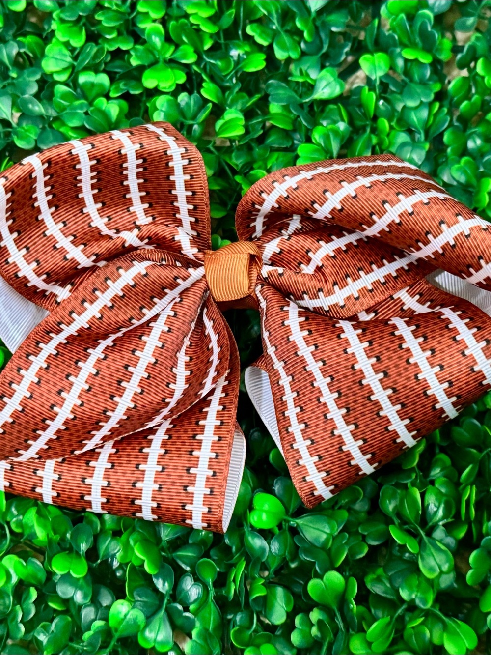 Football Hair Bow for Girls